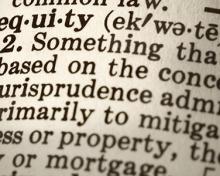 the word equity in a dictionary
