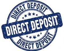 direct deposit blue stamp