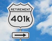 retirement 401k sign